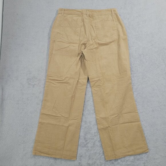 NEW Weatherproof Vintage Corduroy Womens 14 Tan Wide-Leg Pants // 26PT - Picture 3 of 10